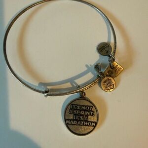 Alex & Ani Inspirational Marathon Charm Bangle Bracelet - Silver